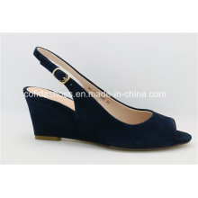 Confort Mediano Low Wedge Heel Sandalias Mujer Moda